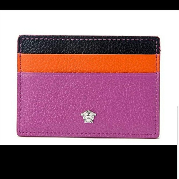 Versace Handbags - Versace Medusa Leather Credit Card Slim Wallet Versace Handbags - Versace Medusa Leather Credit Card Slim Wallet